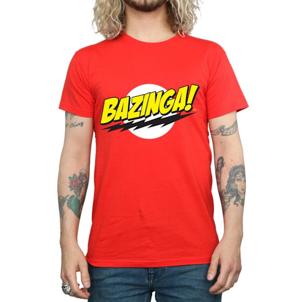 The Big Bang Theory Herr Bazinga Bomulls T-shirt S Röd Red S