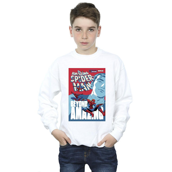 Marvel Boys Spider-Man Beyond Amazing Cover Sweatshirt 12-13 år White 12-13 Years