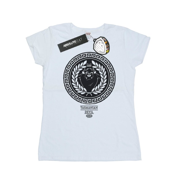 Looney Tunes Dam/Dam Taz Greek Circle T-shirt i bomull S Wh White S