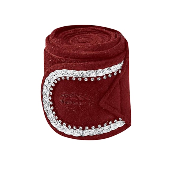Weatherbeeta Fleece Bling Bandage För Hästar (Set Om 4) En Storlek Maroon One size