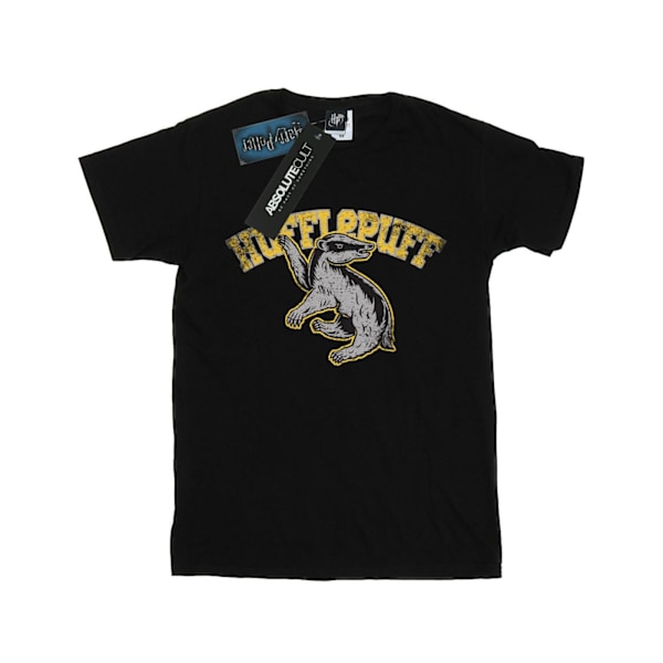 Harry Potter T-shirt i bomull för flickor, Hufflepuff, 9-11 år, svart Black 9-11 Years