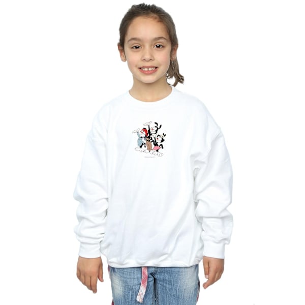 Animaniacs Girls Ta Da Sweatshirt 7-8 år Vit White 7-8 Years