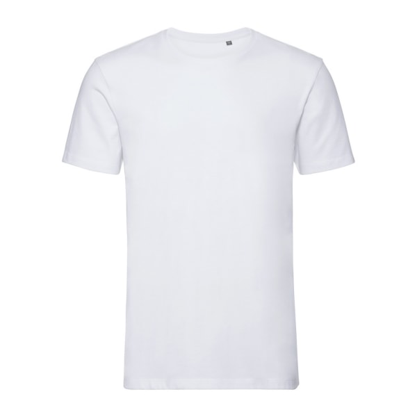 Russell Mens Authentic Pure Organic T-Shirt S Vit White S