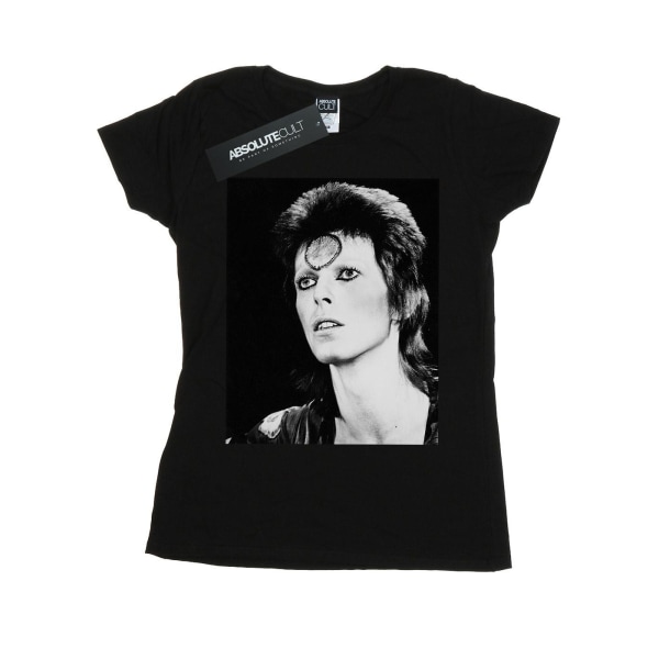 David Bowie Dam/Kvinnor Ziggy Looking Bomull T-shirt M Svart Black M