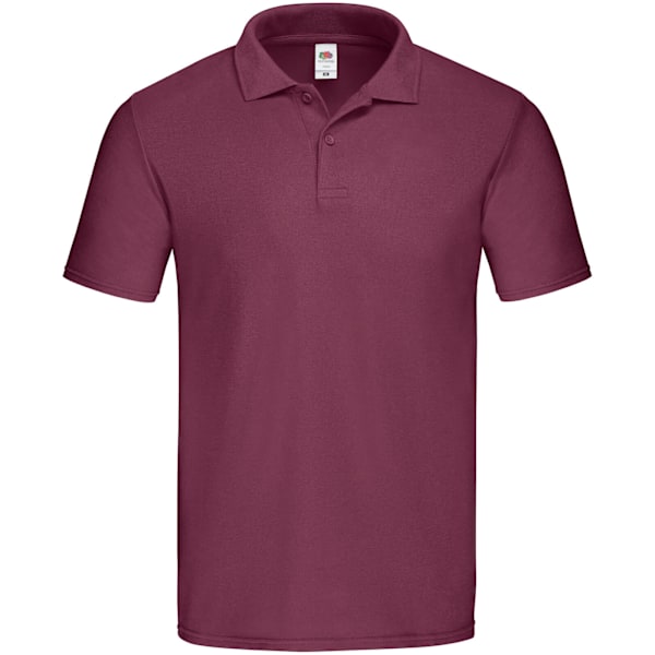 Fruit Of The Loom Original Pique Poloskjorta för Herr 3XL Burgundy Burgundy 3XL