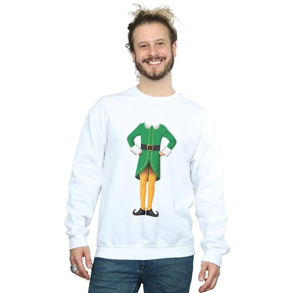 Elf Herr Buddy Kostym Sweatshirt S Vit White S