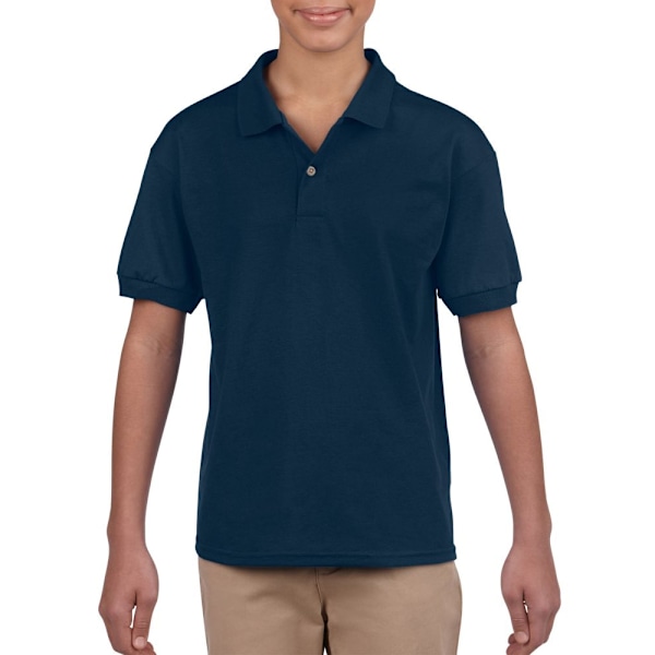 Gildan Barn/Barn Plain Jersey Polo Shirt 7-8 År Marinblå Navy 7-8 Years