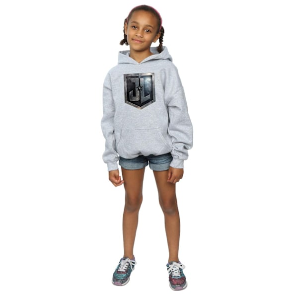 DC Comics Girls Justice League Movie Shield Hoodie 9-11 år S Sports Grey 9-11 Years