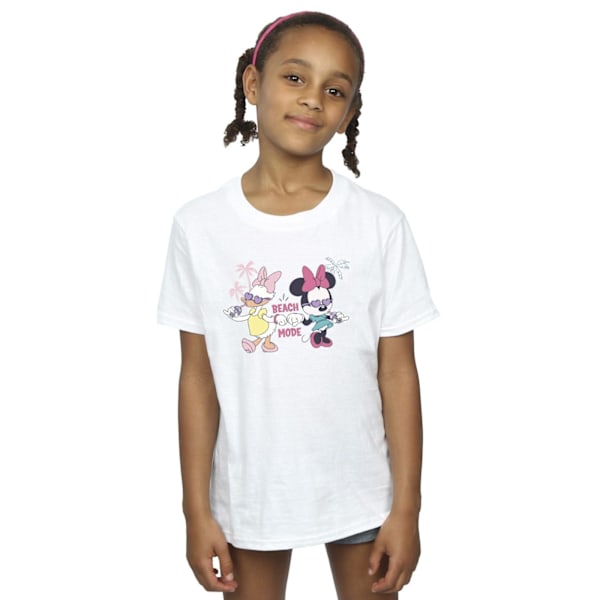 Disney Girls Minnie Daisy Beach Mode Bomull T-shirt 5-6 år W White 5-6 Years