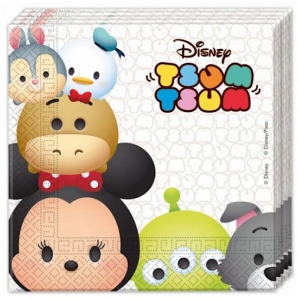 Tsum Tsum Pappersfigurer Engångsservetter (Förpackning om 20) En Multicoloured One Size