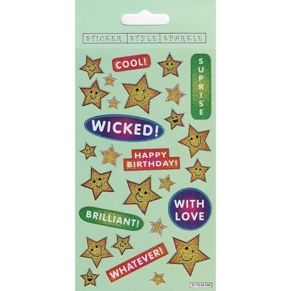Paper Projects Återanvändbara Wicked Stars Stickers En Storlek Flerfärgad Multicoloured One Size