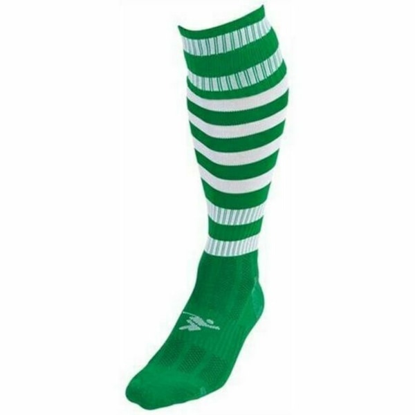 Precision Barn/Barn Pro Randiga Fotbollsstrumpor 3 UK-6 UK Stl Green/White 3 UK-6 UK