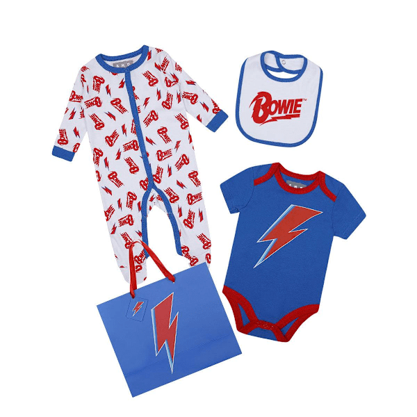 Amplified Baby David Bowie Babygrow Set 3-6 månader Vit/Blå/Röd White/Blue/Red 3-6 Months