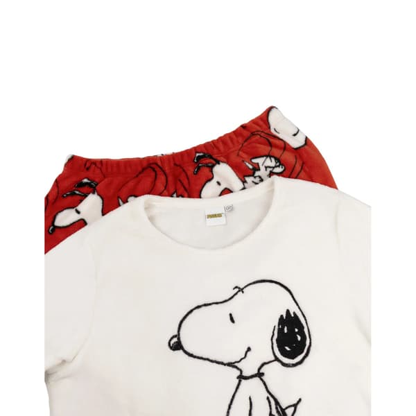 Peanuts Dam/Dam Snoopy Lång Pyjamas Set M Röd/Vit Red/White M