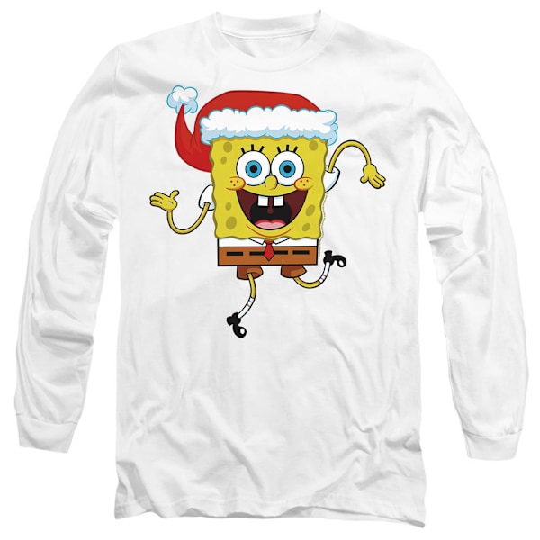 SvampBob Fyrkant Unisex Vuxen Tomteluva Jul T-shirt White XXL