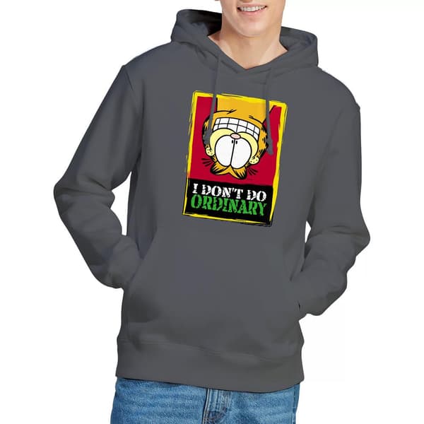Garfield Herr I Don´t Do Ordinary Hoodie S Kolgrå Charcoal S