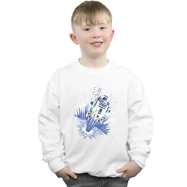 Star Wars Pojkar R2-D2 Blast Off Tröja 5-6 År Vit White 5-6 Years