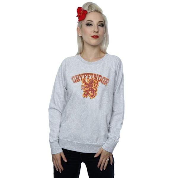 Harry Potter Dam/Kvinnor Gryffindor Sport Emblem Sweatshirt S Heather Grey S