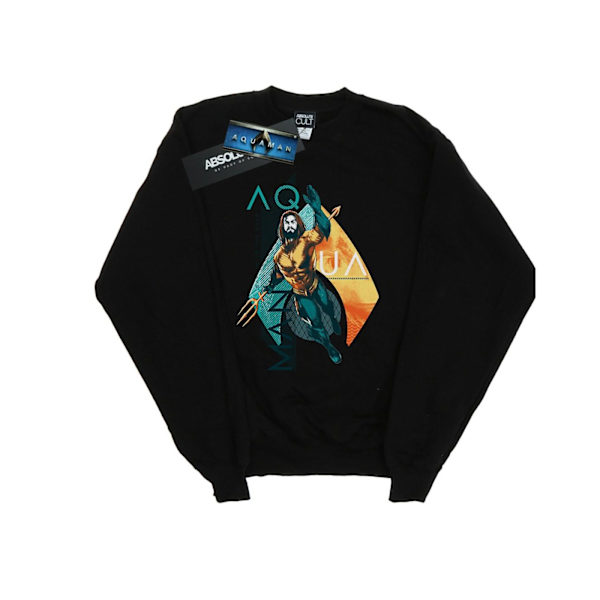 DC Comics Girls Aquaman Tropical Icon Sweatshirt 5-6 år Svart Black 5-6 Years