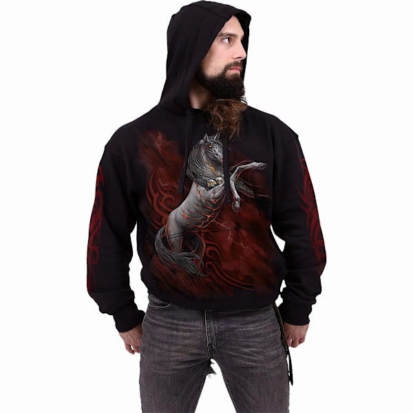 Spiral Direct Unisex Vuxen Infernal Unicorn Hoodie XXL Svart Black XXL