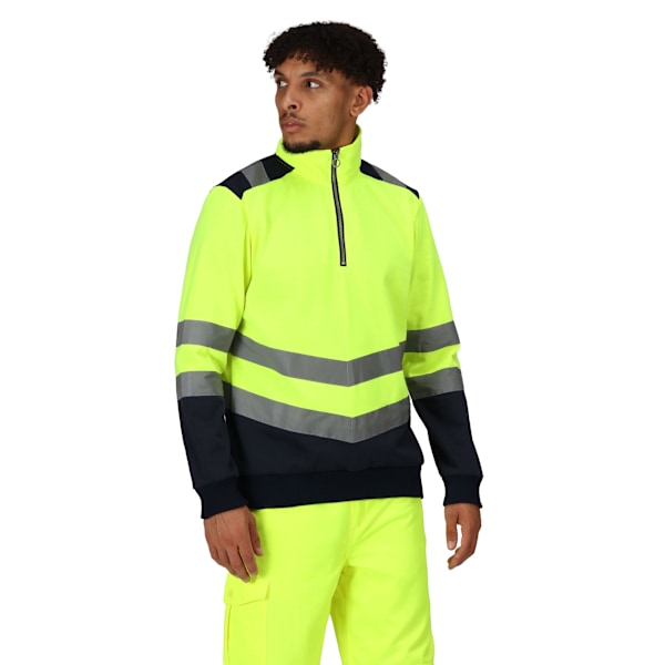 Regatta Pro Hi-Vis Quarter Zip Top L Gul/Marinblå Yellow/Navy L