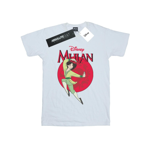 Disney Mens Mulan Dragon Circle T-shirt L Vit White L