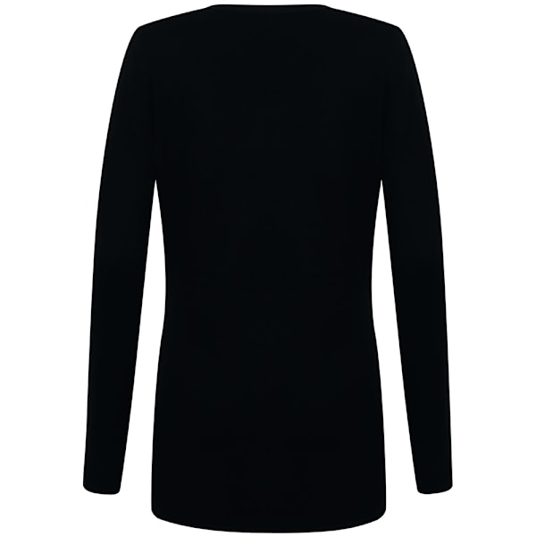 Henbury Dam/Kvinnors V-Ringning Knapp Fin Stickad Cardigan M Svart Black M