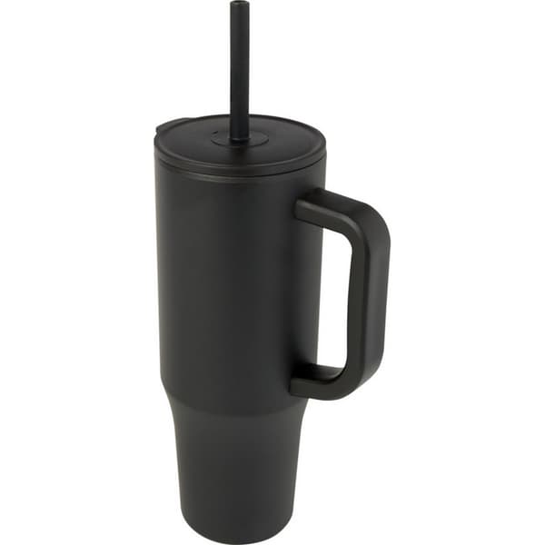 Floso Brady Isolerad 900ml Mugg Med Sugrör One Size Solid Svart Solid Black One Size
