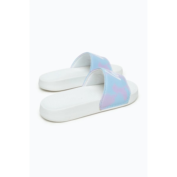 Hype Barn/Barn Splodge Tie Dye Script Sliders 10 UK Barn Blue/Lilac 10 UK Child