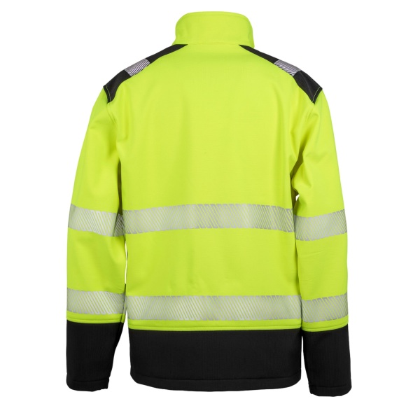 SAFE-GUARD by Result Unisex Adult Ripstop Safety Soft Shell Jac Fluorescent Yellow/Black 4XL