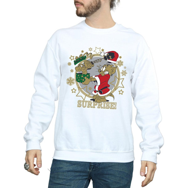 Tom And Jerry Herr Jul Överraskning Sweatshirt M Vit White M