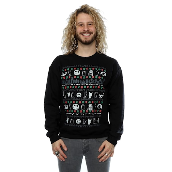 Disney Herr Nightmare Before Christmas Festliga Ikoner Sweatshirt Black 3XL