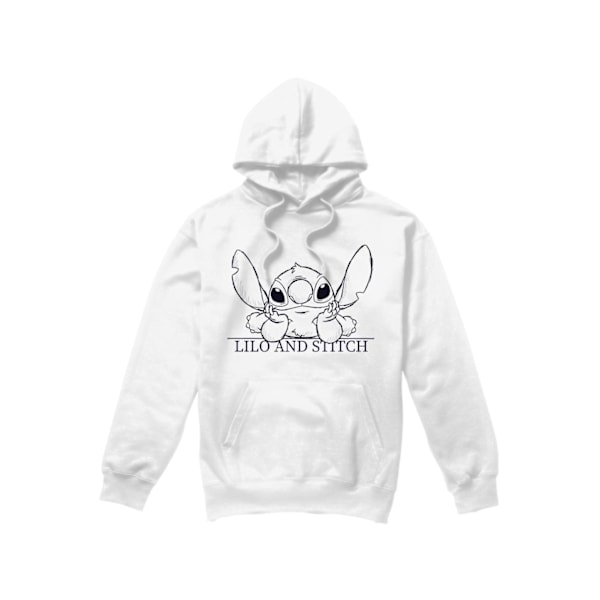 Lilo & Stitch Herr Avslappnad Skiss Huvtröja S Vit White S