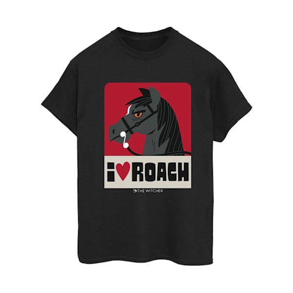 Netflix Dam/Damer The Witcher I Heart Roach Bomull Boyfrien Black L