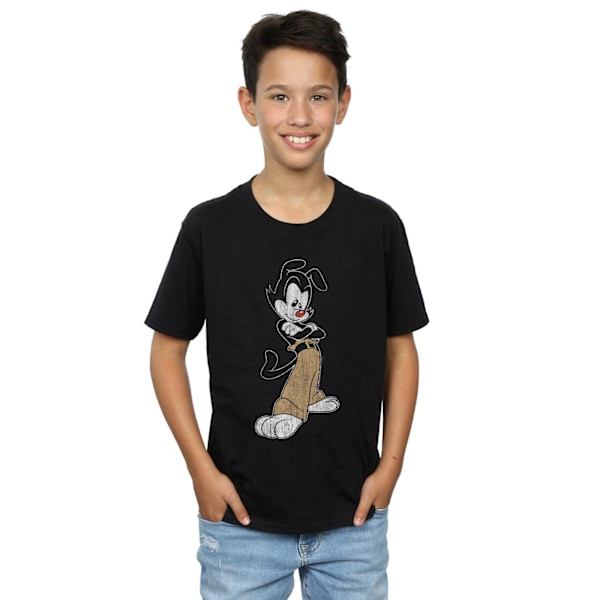 Animaniacs Pojkar Yakko Klassisk Pose T-shirt 7-8 År Svart Black 7-8 Years