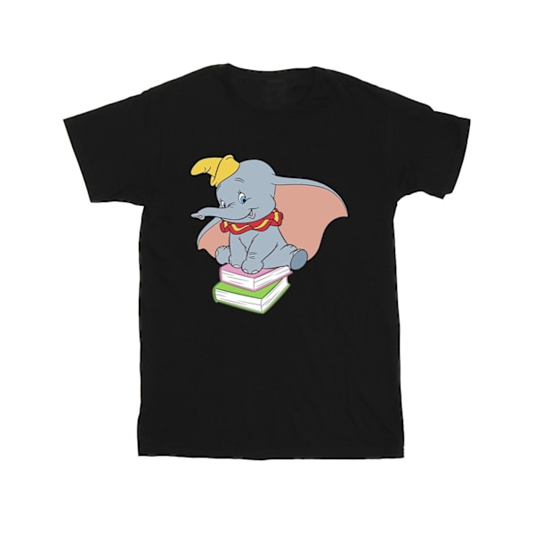 Disney Boys Dumbo Sitter På Böcker T-Shirt 7-8 År Svart Black 7-8 Years