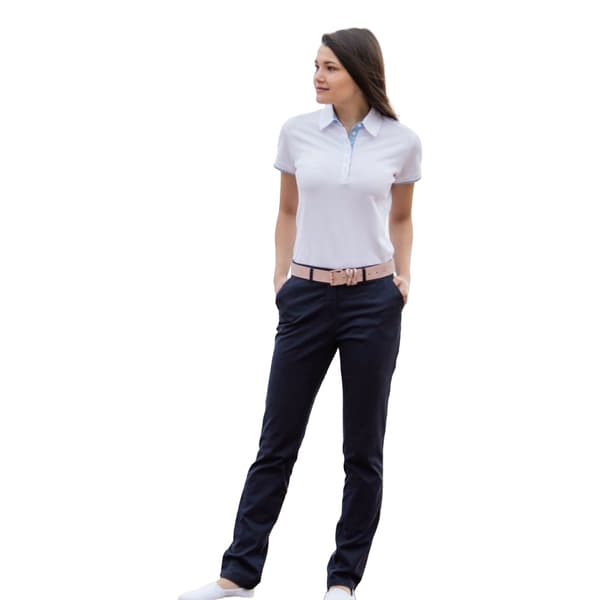 Front Row Dam/Damer Bomullsrik Stretch Chino Byxor M Na Navy M