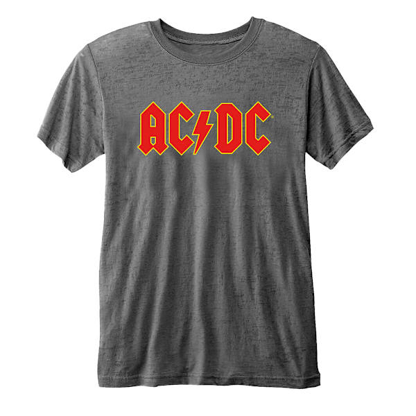AC/DC Unisex Vuxen Burnout Logo T-Shirt L Charcoal Grey Charcoal Grey L