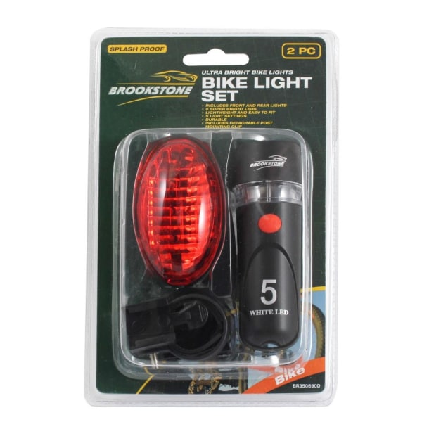 Brookstone Bike Light Set (2 delar) One Size Röd/Svart Red/Black One Size