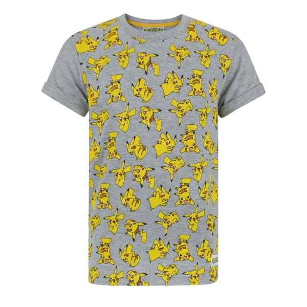 Pokemon Barn/Pojkar All-Over Pikachu Design T-Shirt År (3 Grey Years (3-4)