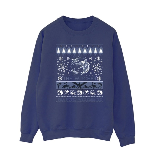 Netflix Dam/Damer The Witcher Seasons Witchings Sweatshirt Navy Blue 5XL