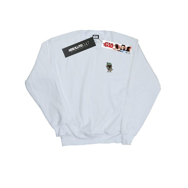 Star Wars Herr Boba Fett Brösttryck Sweatshirt 3XL Vit White 3XL