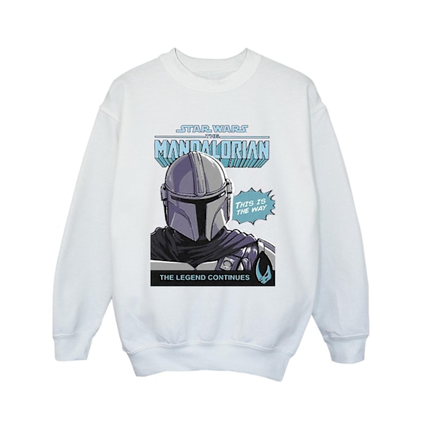 Star Wars The Mandalorian Flickor Mando Comic Cover Sweatshirt 5- White 5-6 Years