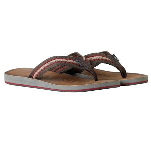 Weird Fish Malham Flip-flops i konstläder för män, storlek 9 UK, Antikbrun Antique Tan 9 UK