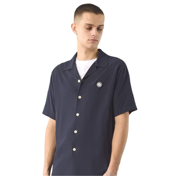 Pretty Green Herr Regular Kortärmad Skjorta M Marinblå Navy M