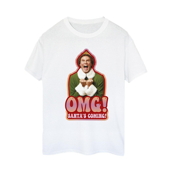 Elf Dam/Damer Santa´s Coming Bomull Boyfriend T-Shirt 5XL W White 5XL