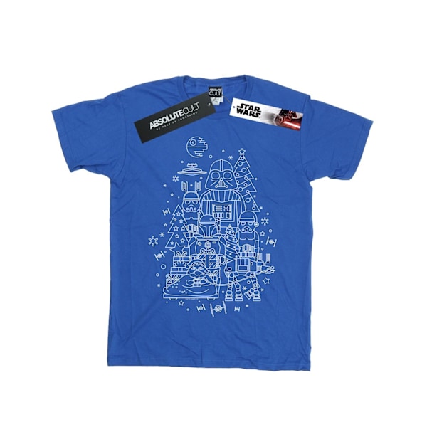 Star Wars Empire Jul T-shirt för män 5XL Royal Blue Royal Blue 5XL