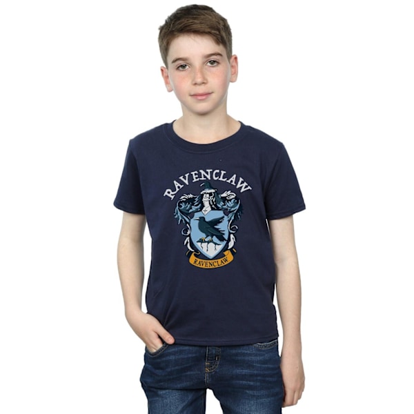 Harry Potter Boys Ravenclaw Bomull T-shirt 7-8 år Marinblå Navy Blue 7-8 Years