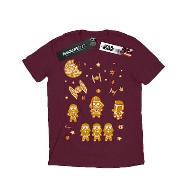 Star Wars Dam/Damer Gingerbread Empire Bomull Boyfriend T-shirt S Burgundy S