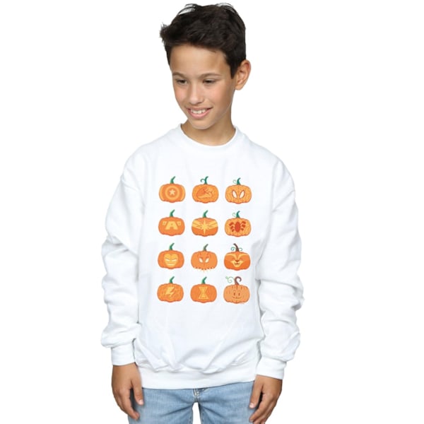 Marvel Boys Avengers Halloween Pumpa Sweatshirt 7-8 År Vit White 7-8 Years